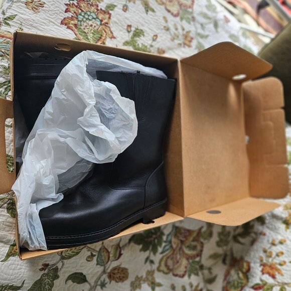 NIB Men's Cruiserworks Black Moto Boots, Size 12.5, Leather, Made in USA - Picture 12 of 13